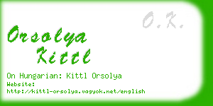 orsolya kittl business card